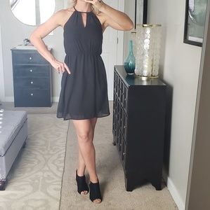 Black high neck H & M dress